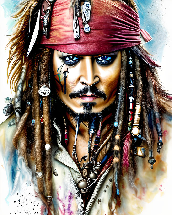 Captain Jack Sparrow Digital Art by Daniel Pollinger - Fine Art America