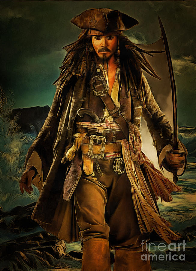 Captain Jack Sparrow Digital Art by Drazen Kirchmayer - Fine Art America