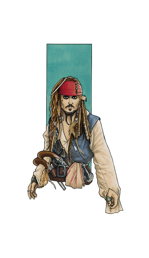 Captain Jack Sparrow Drawing by Olga Dmitrieva - Fine Art America