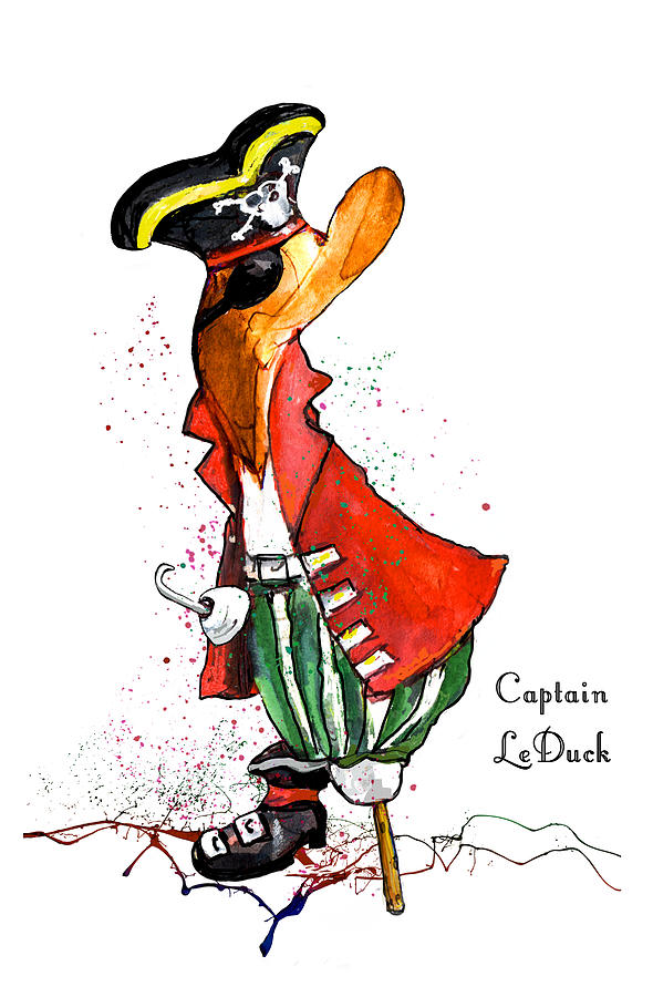 Captain LeDuck Painting by Miki De Goodaboom