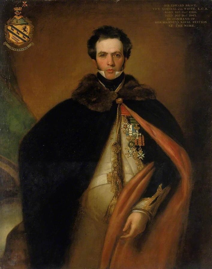 Captain Sir Edward Brace  circa 1769-1843  Painting by Thomas Stewardson