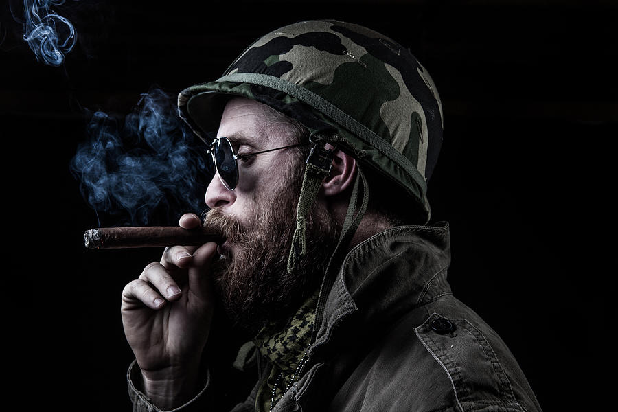 Captain smoking Photograph by Thepalmer