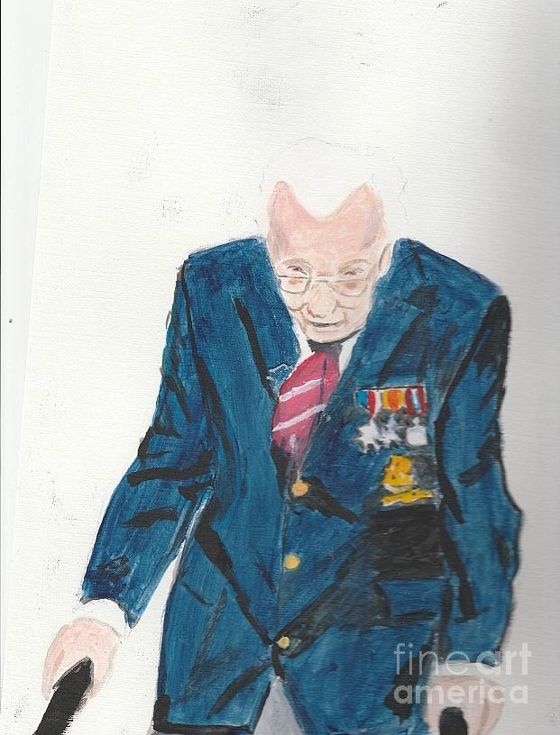 Captain Tom Painting by Audrey Pollitt