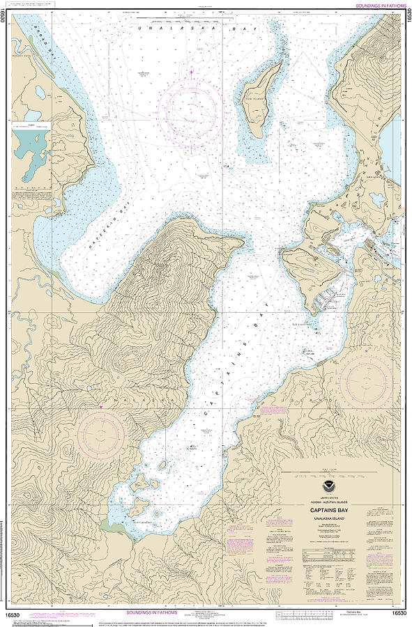 Captains Bay Unalaska Island Nautical Chart 16530 Digital Art By John Gernatt Fine Art America