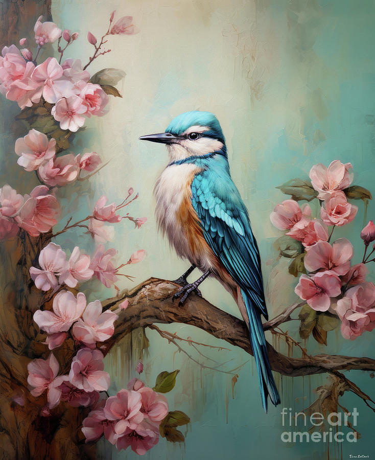 Captivating Kingfisher Painting by Tina LeCour