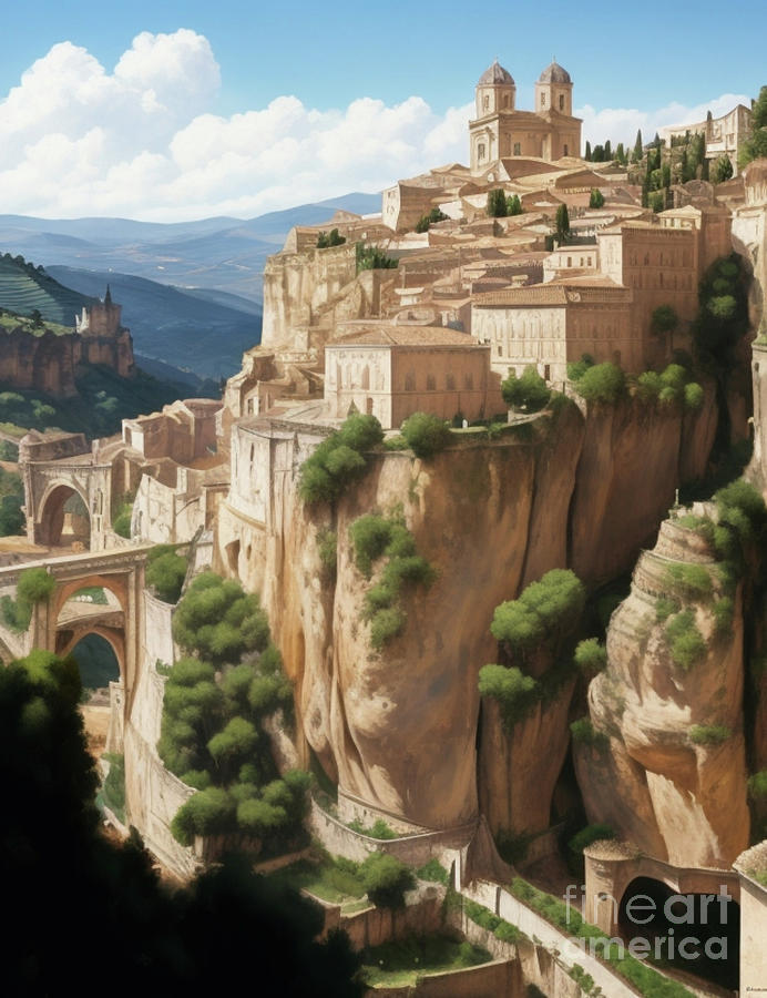 Captivating Ronda Artistic Portrayals of Spain's Hidden Gem Digital Art