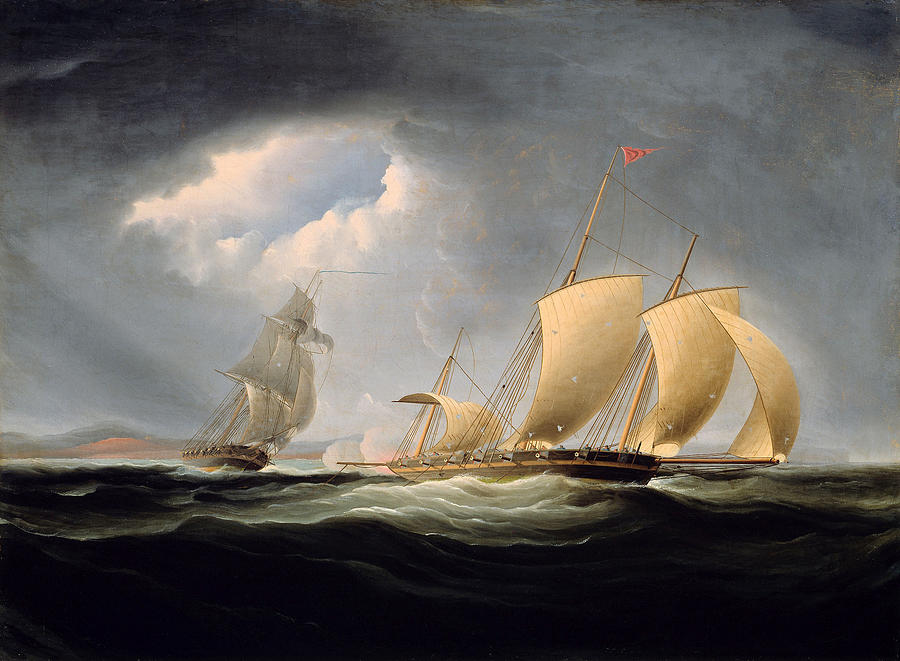 Capture of the Tripoli by the Enterprise Painting by Thomas Birch