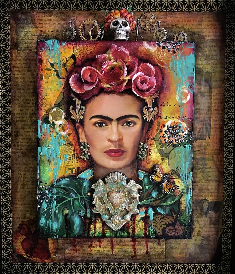 Frida Kahlo Mixed Media - Capturing Frida by Carrie Eckert