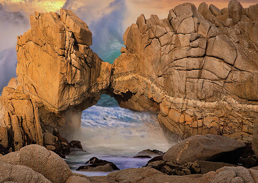 Capturing the Love - The Kissing Rocks of Pacific Grove Pyrography by Russ Harris Capturing the Love - The Kissing Rocks of Pacific Grove Pyrography by Russ Harris