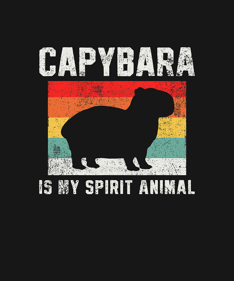 Capybara Retro Vintage Drawing by DHBubble - Pixels