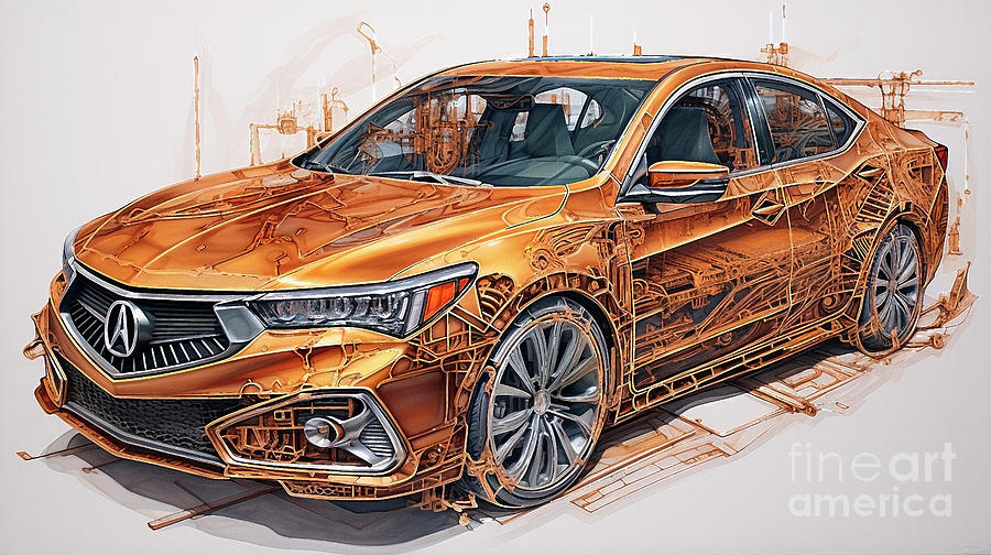 Car 1743 Acura Tlx Drawing
