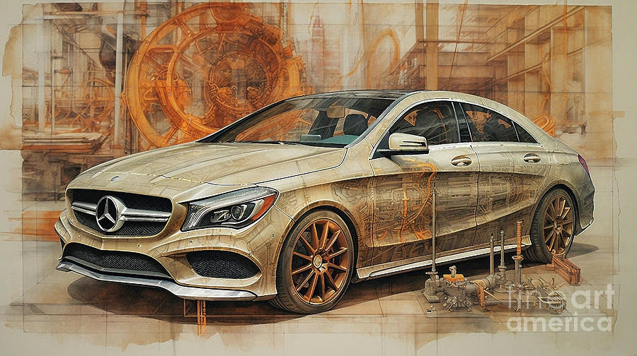 Car 2018 Mercedes-benz Cla-class Drawing
