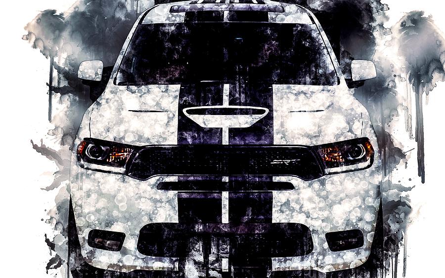 Car 2018 Mopar Dodge Durango SRT 1 cars watercolor painting colorful ...