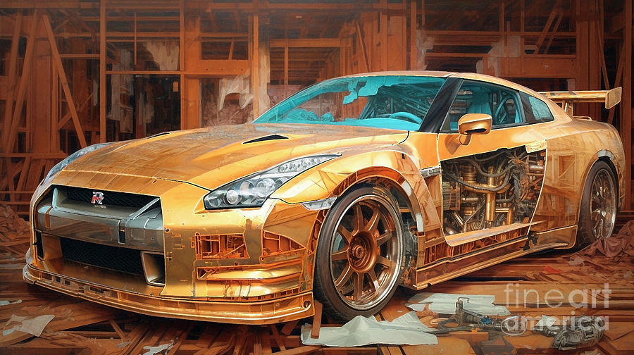 Car 2050 Nissan GT-R Drawing by Clark Leffler - Fine Art America