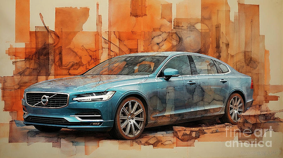 Car 2161 Volvo S90 Drawing