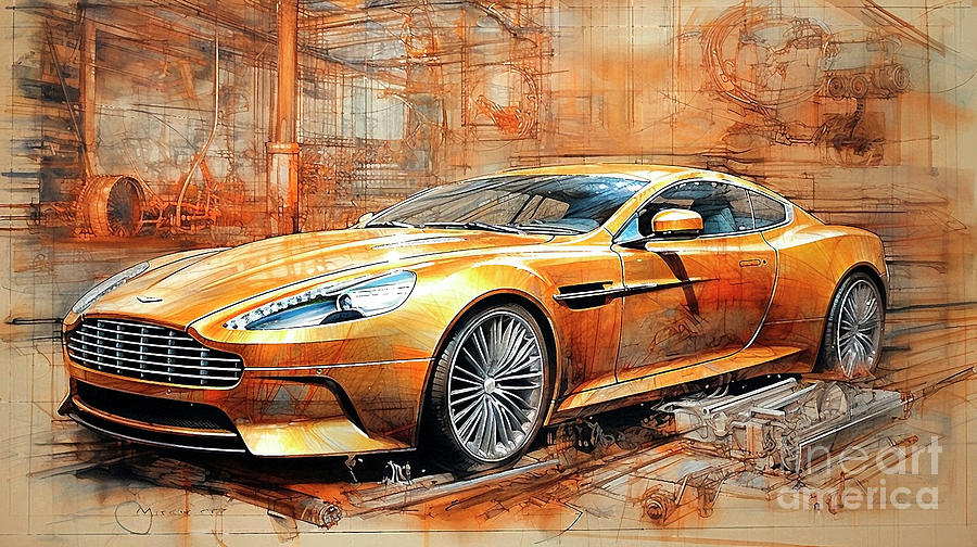 Car 2190 Aston Martin Db9 Drawing