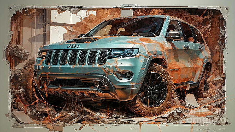 Car 2385 Jeep Trackhawk Drawing by Clark Leffler Fine Art America