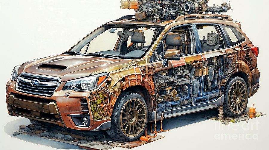 Car 2541 Subaru Forester Drawing