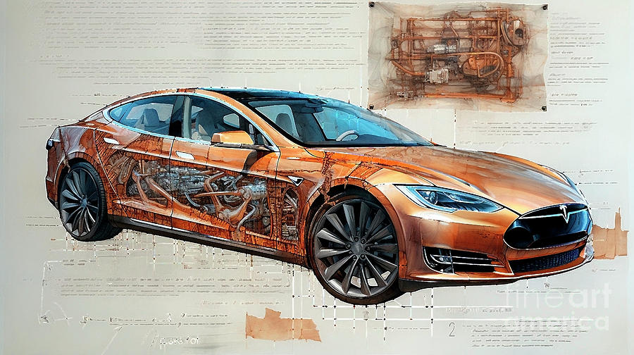 Car 2565 Tesla Model Z Drawing