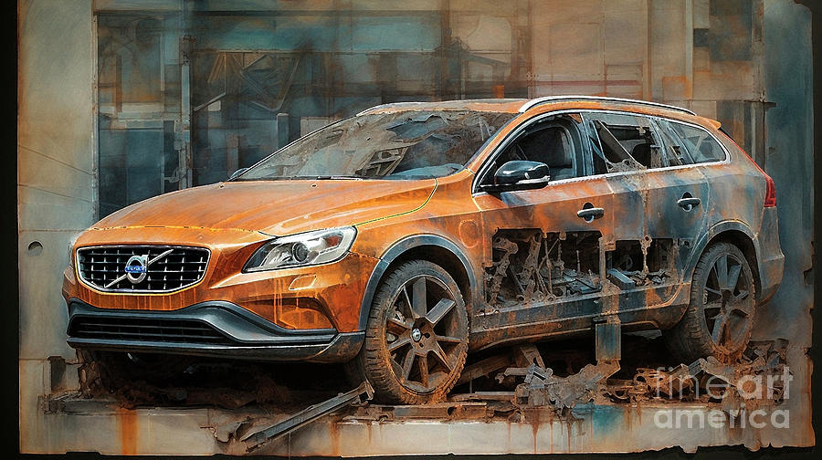Car 2592 Volvo S60 Cross Country Drawing