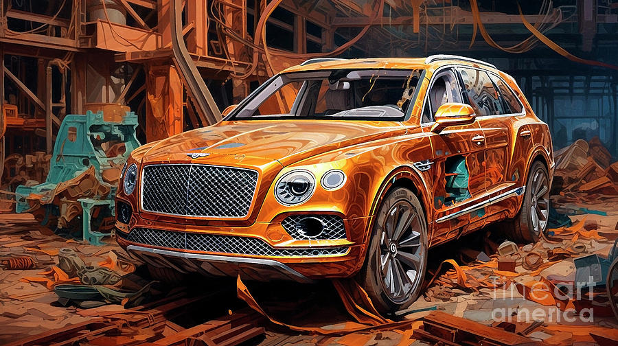 Car 2650 Bentley Bentayga Drawing by Clark Leffler - Fine Art America