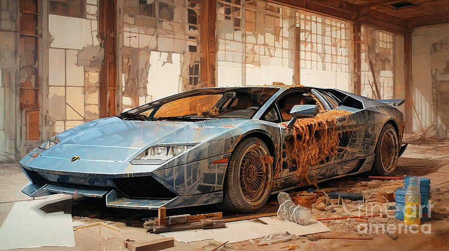 Car 2834 Lamborghini Diablo Drawing