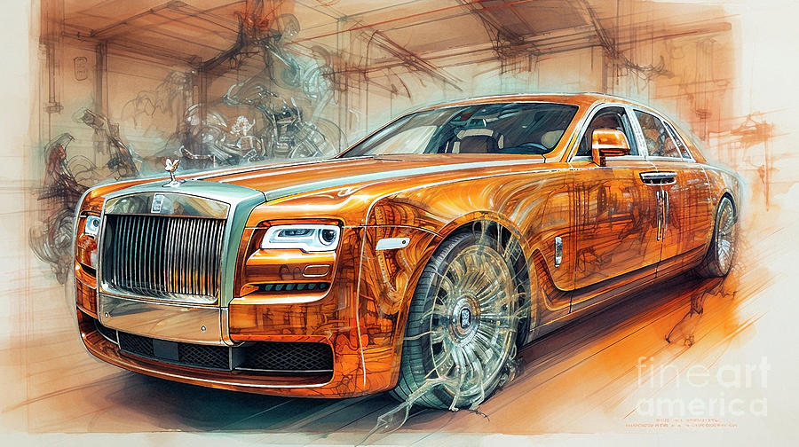 Car 2959 Rolls-royce Ghost Extended Drawing