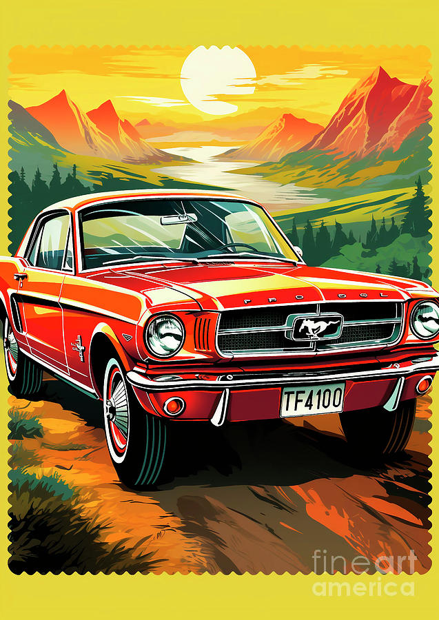 Car 338 Ford Mustang Painting