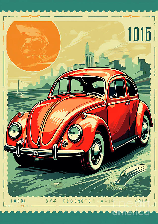 Car 490 Volkswagen Beetle Painting