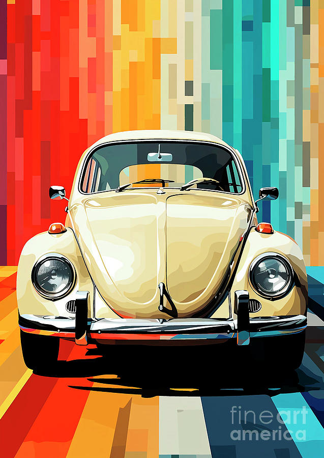Car 491 Volkswagen Beetle Painting