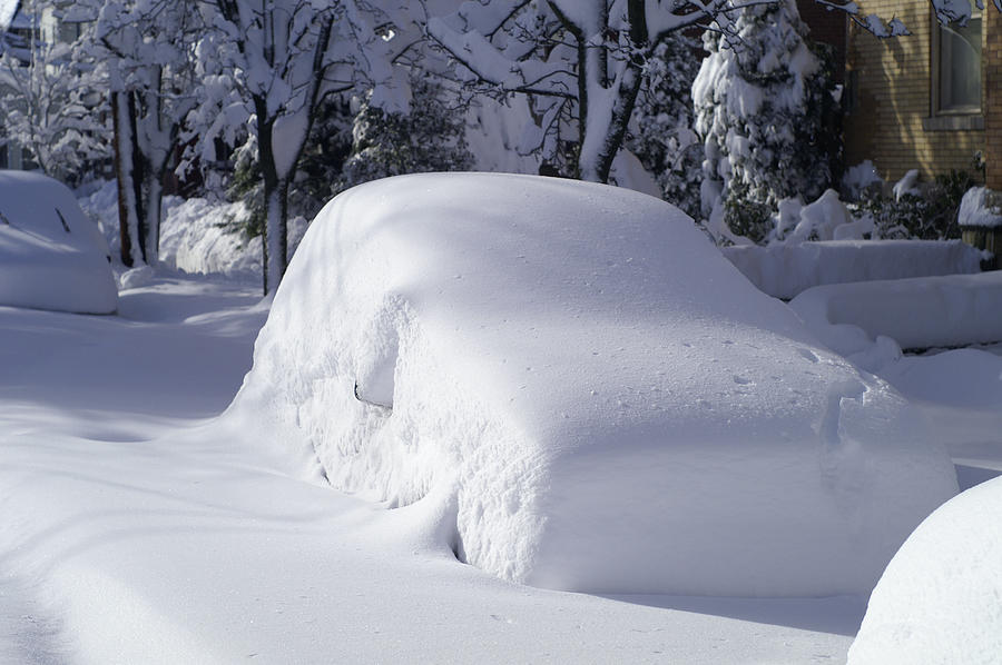 Car after Snow Storm Photograph by Bgwalker