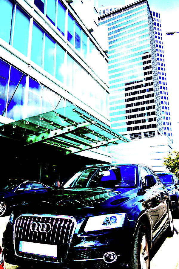Car And Modern Buildings In Warsaw, Poland Photograph by John Siest