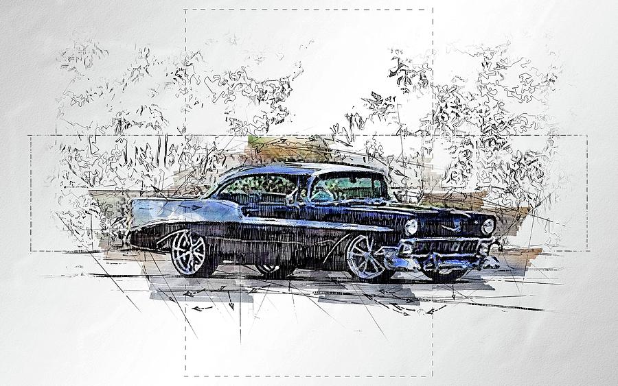 Car Chevrolet Bel Air 1947 Exterior Cars Bel Air Digital Art by Bren ...