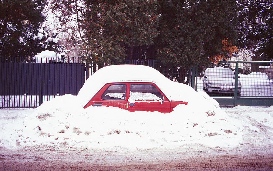 Car concealed by snow Photograph by Anne-Marie Arpin