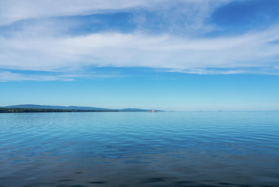 Car Ferry From Essex To Charlotte On Lake Champlain Photograph By 