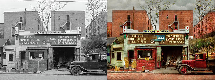 Car Mechanic - Chop Shop 1938 - Side by Side Photograph by Mike Savad