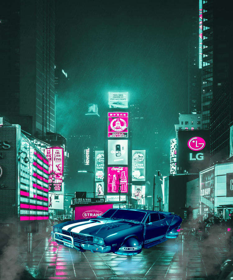 Car Tokyo City Neon Synthwave Tokyo Dome City Thrills Digital Art By Zery Bart Fine Art America 0987
