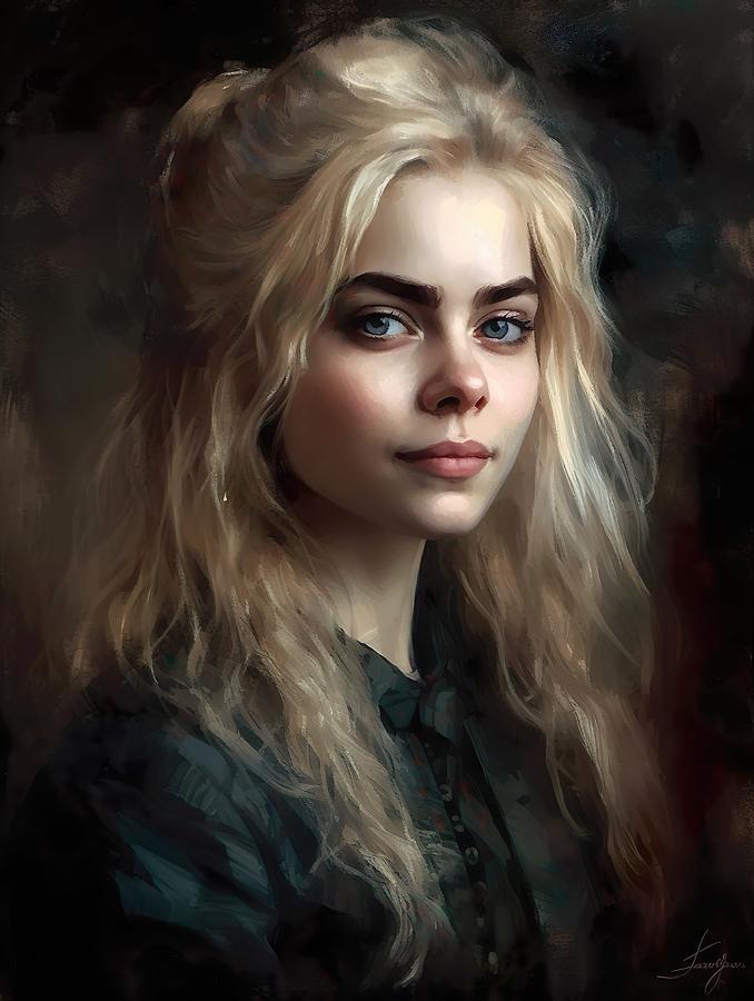 Cara Delevingne Victorian romantic oil painting one Digital Art by ...