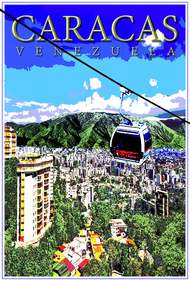 Venezuela Digital Art - Caracas Venezuela by Jason Neptune Venezuela Digital Art - Caracas Venezuela by Jason Neptune