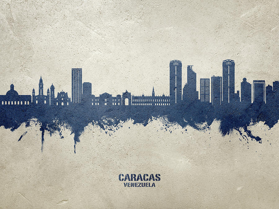 Caracas Venezuela Skyline #69 Digital Art by Michael Tompsett