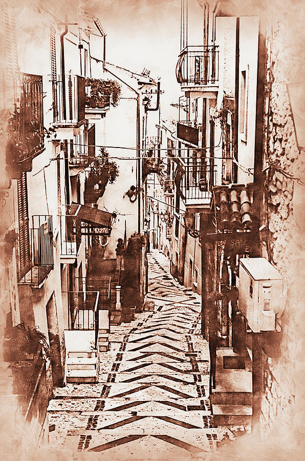 Caramanico, an ancient italian town - 01 Painting by AM FineArtPrints