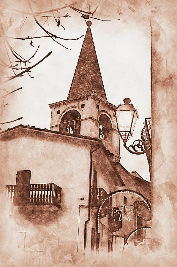 Caramanico, an ancient italian town - 02 Painting by AM FineArtPrints