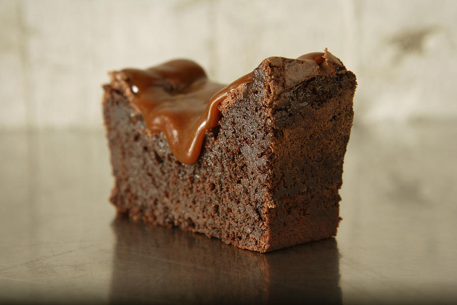 Caramel brownie Photograph by Vegar Abelsnes Photography