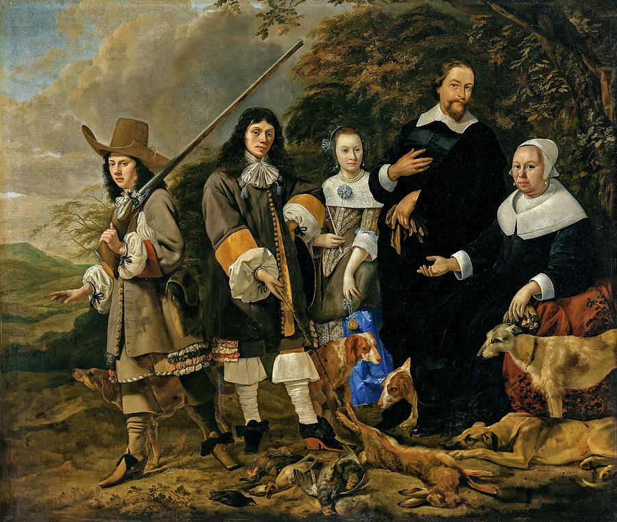 Carbasius Portrait Of A Family Returning From A Hunt Digital Art