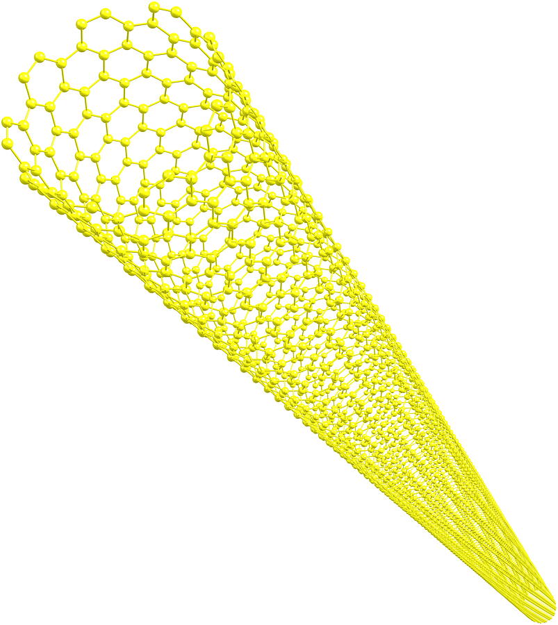 Carbon nanotube on white background Photograph by Ollaweila