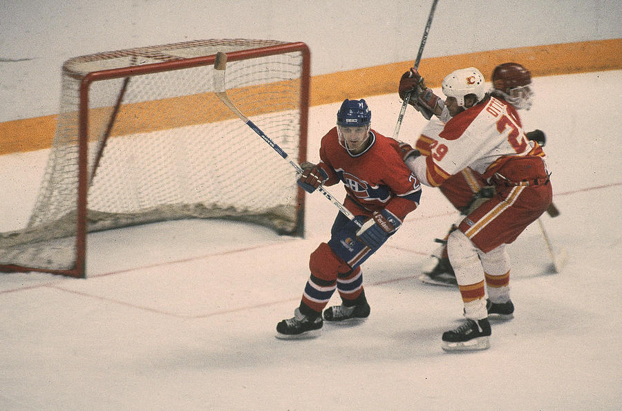 Carbonneau & Otto In Front Of The Net Photograph by B Bennett