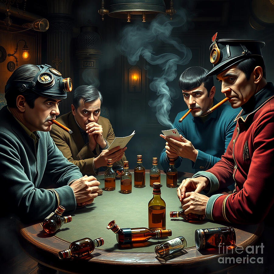 Card Game #5 Digital Art by Steve Mitchell