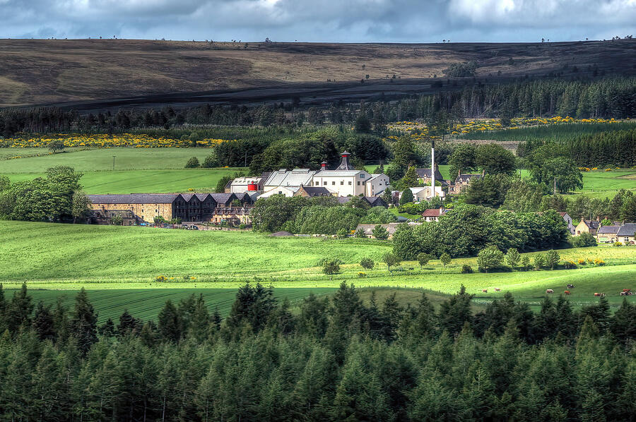 Cardhu Whisky Distillery Highland Scotland Clan Cumming 1824 And Johnnie Walker Central Photograph by OBT Imaging