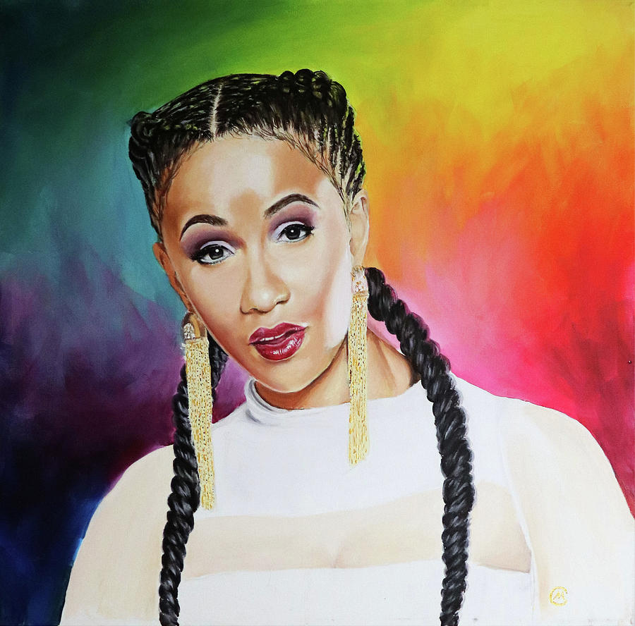 Cardi Painting by Myron Curry