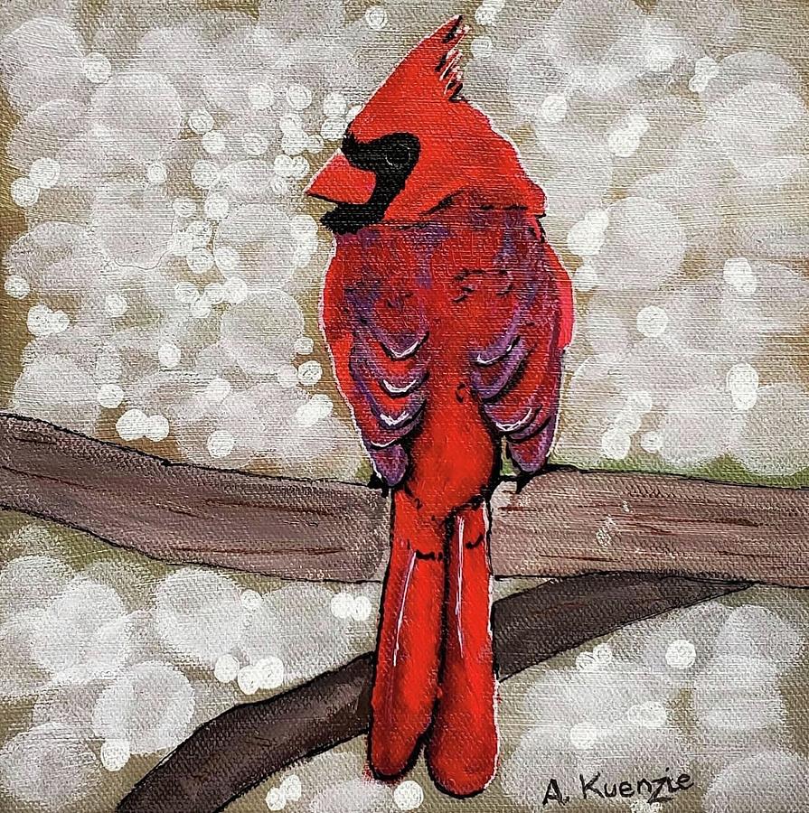 Cardinal  Painting by Amy Kuenzie